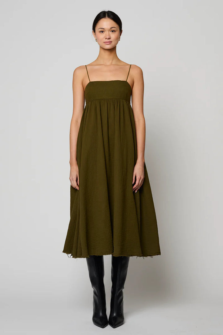 Atelier Delphine – Arquette Dress in Hunter Green