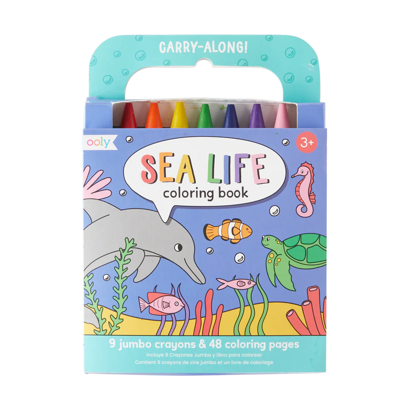 Ooly – Sea Life Carry Along Crayon & Coloring Book