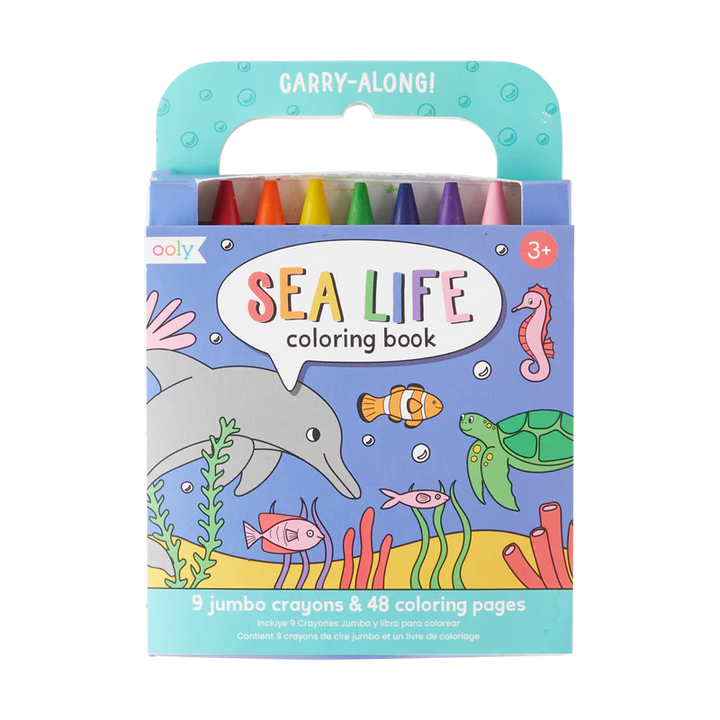 Ooly – Sea Life Carry Along Crayon & Coloring Book