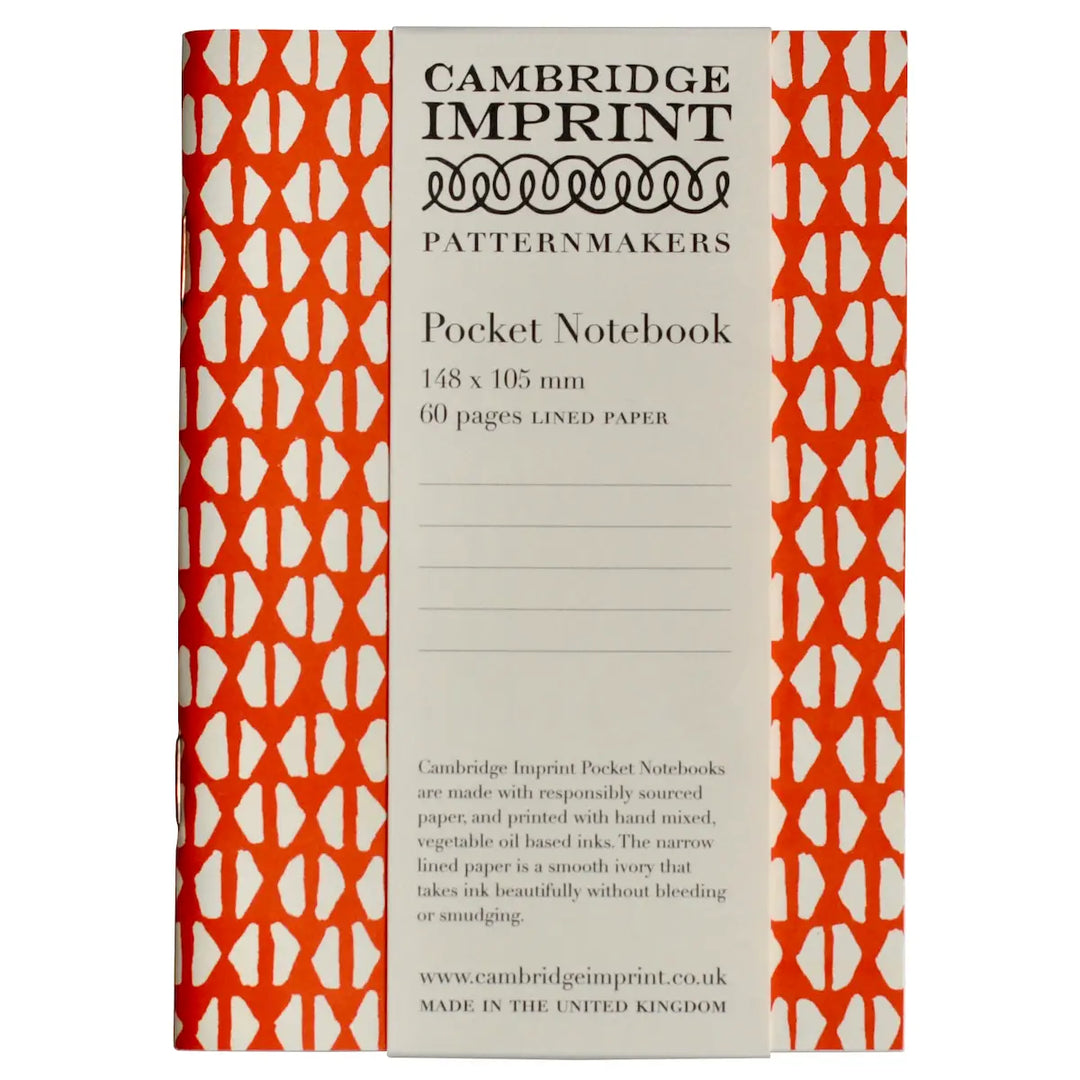 Cambridge Imprint - Pocket Notebook in Yoyo Tomato