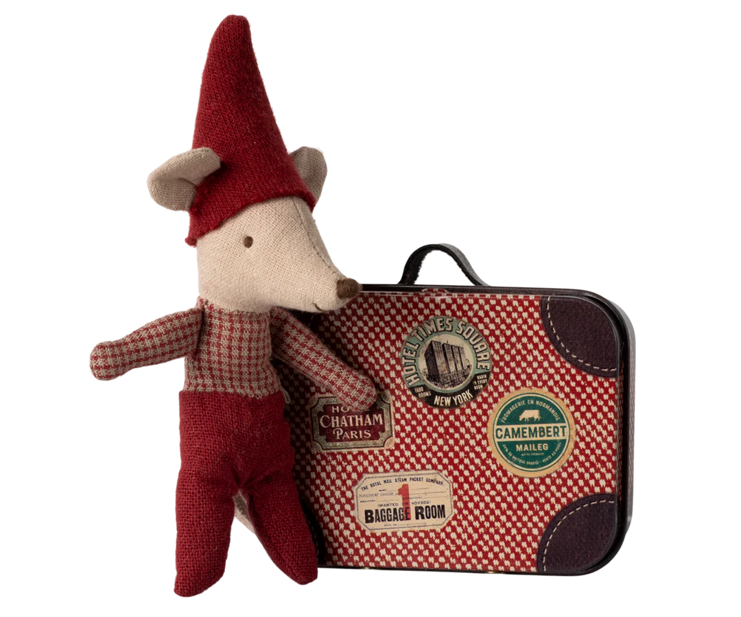 Maileg - Christmas Mouse, Baby in Suitcase