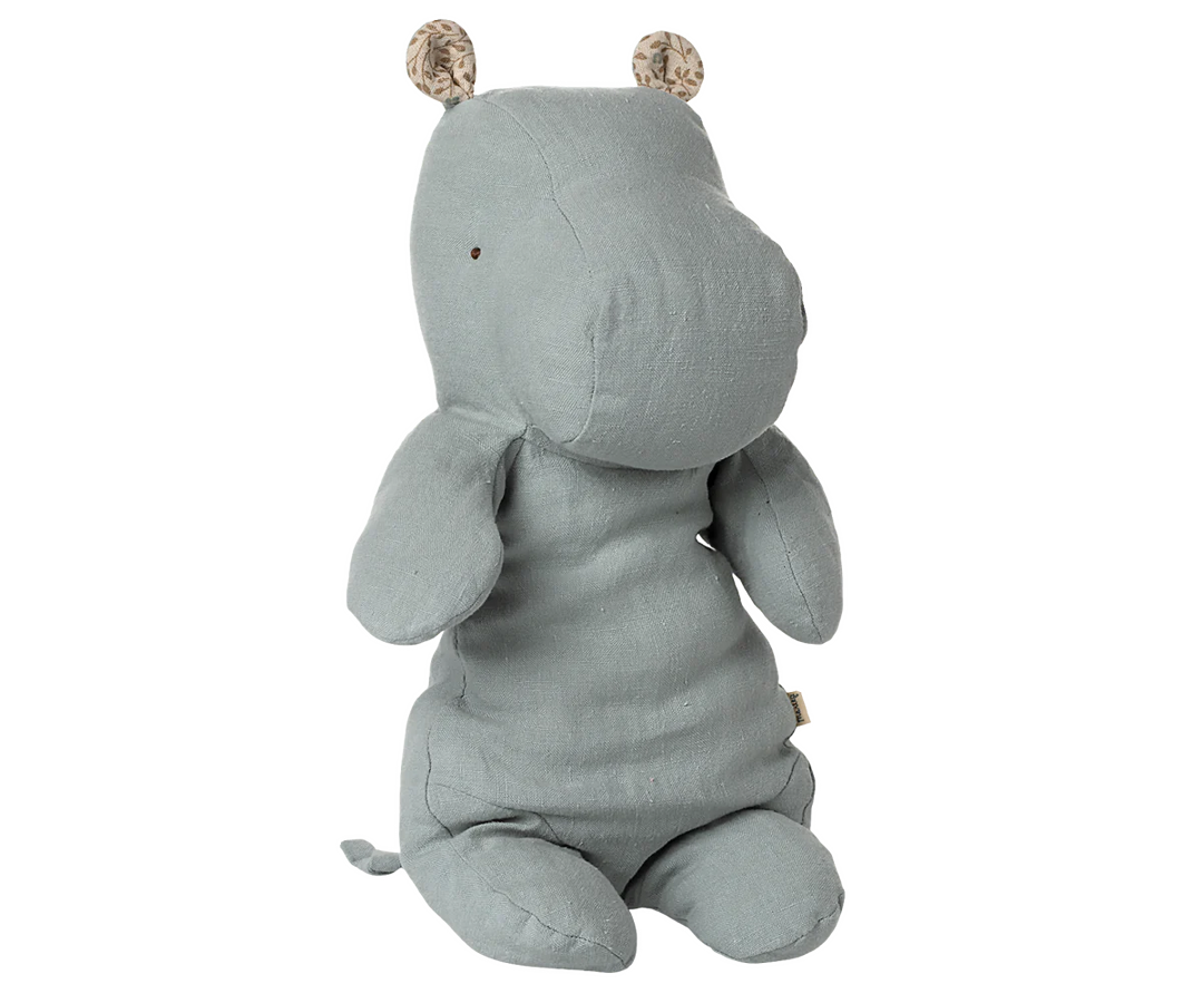 Maileg - Safari Friends Medium Hippo in Blue Grey