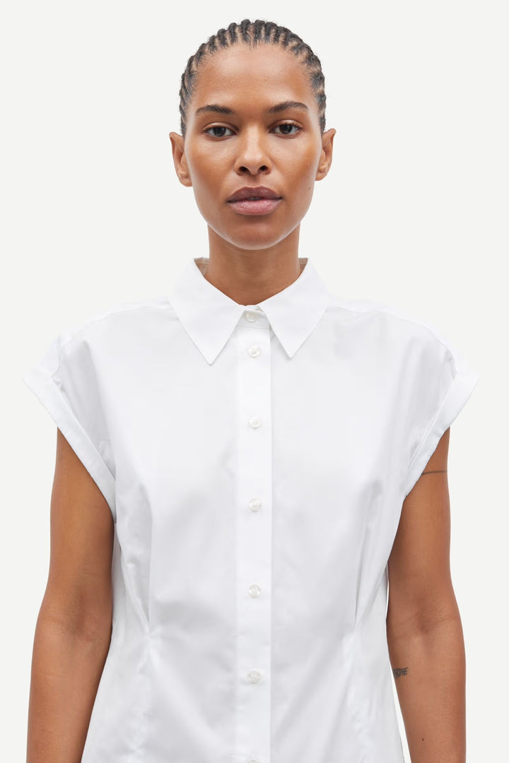 Samsoe Samsoe - Satolina Short Sleeve Shirt in White