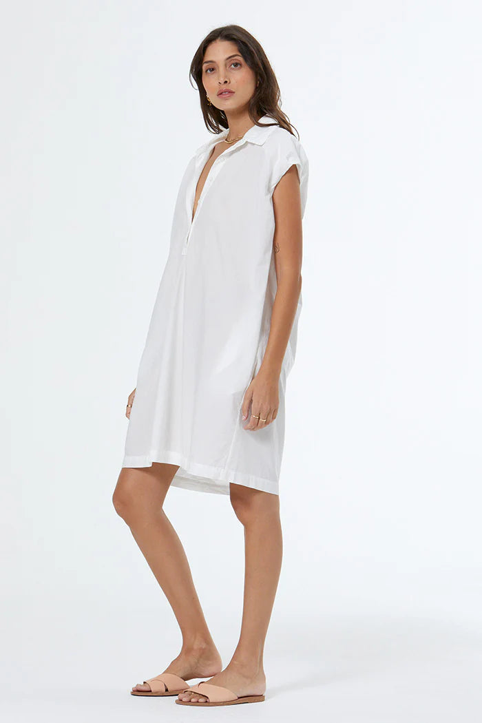 YFB – Orleans Mini Shirt Dress in Bone