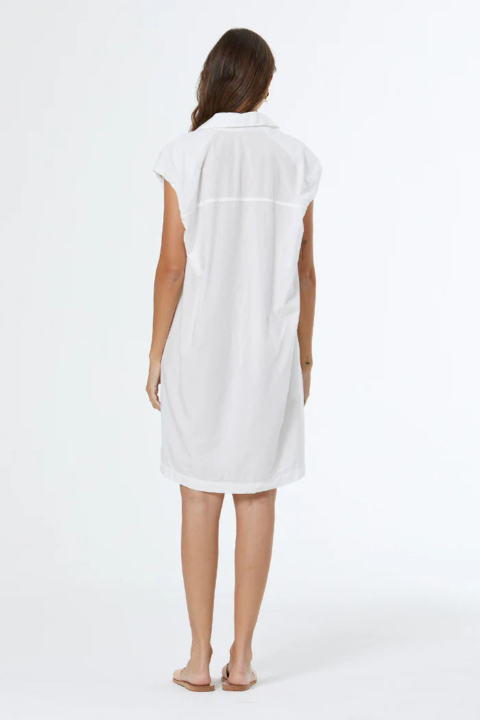 YFB – Orleans Mini Shirt Dress in Bone