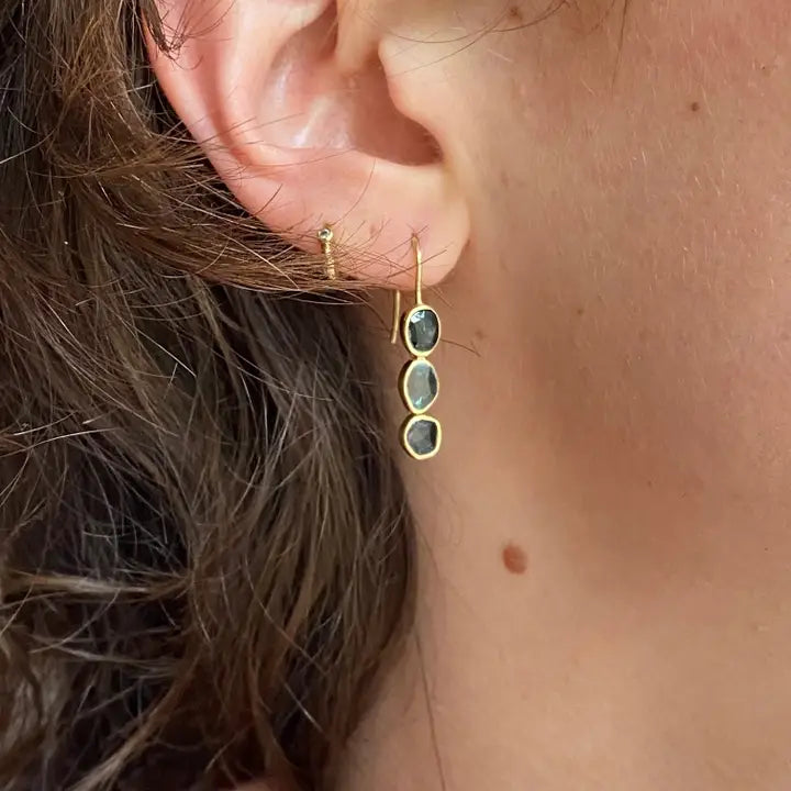 Sophie Deschamps Bijoux – Tourmaline Stone Earrings in Green