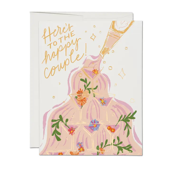 Red Cap Cards - Champagne Fountain