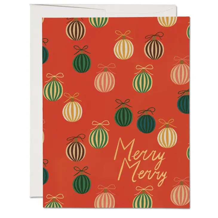 Red Cap Cards – Merry Ornaments