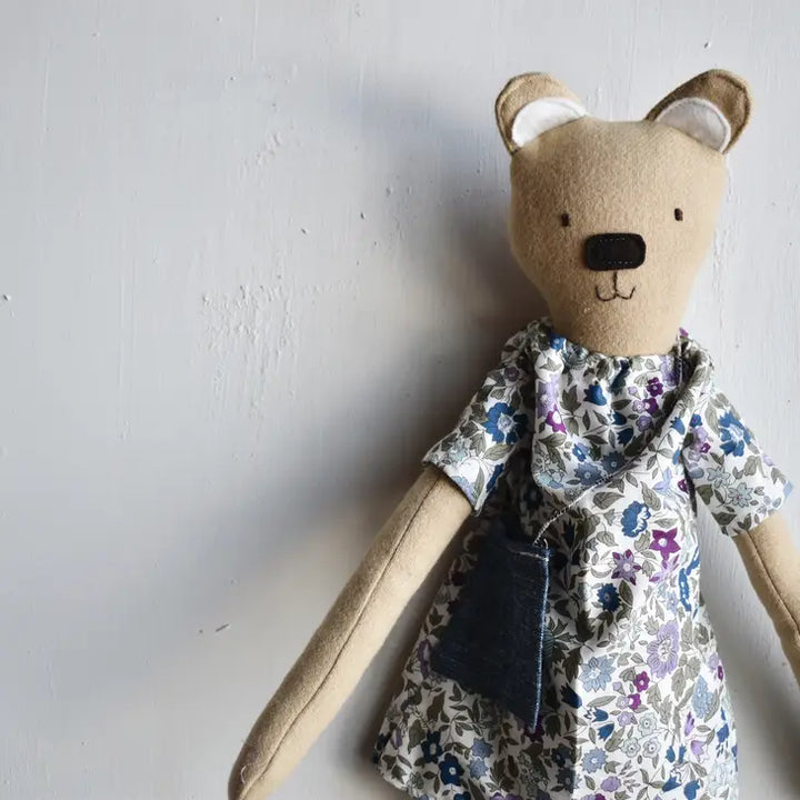 Woolgrass Farm – Agatha the Bear Doll – Floral