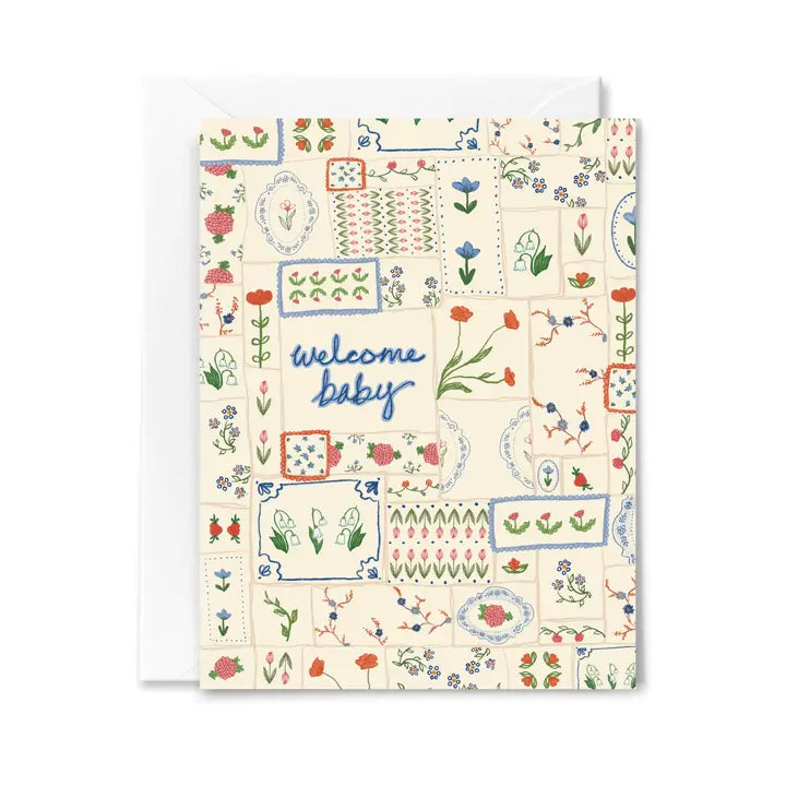 Studio Conroy – Welcome Baby Quilt Greeting Card