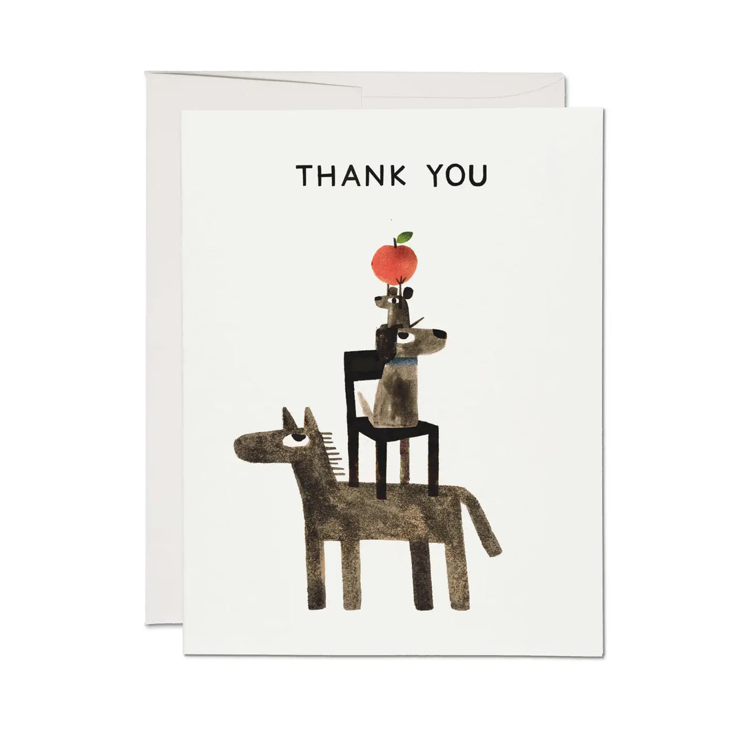 Red Cap Cards - Team Effort Thank You Greeting Card