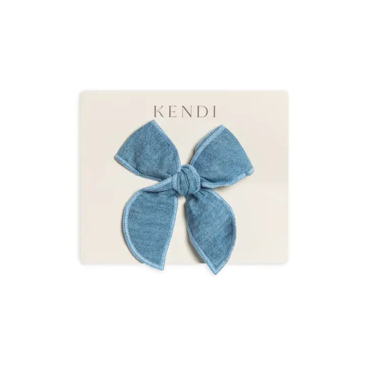 Colored Organics - Chambray Bow Clip