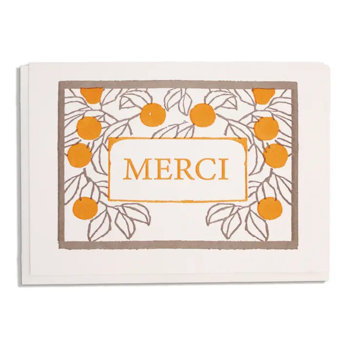Archivist Gallery - Merci Oranges Notelet Card