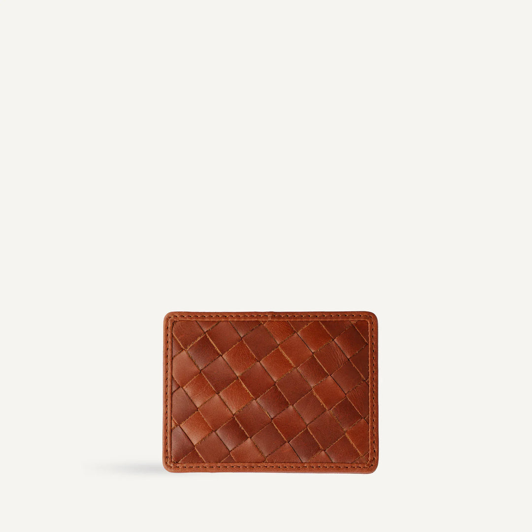 Bembien - Nico Card Case in Carre Weave Sienna