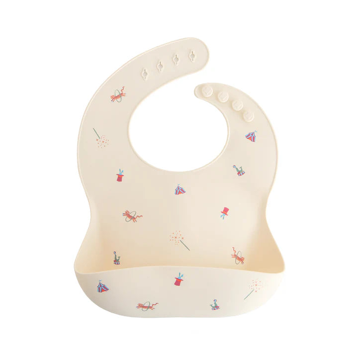 Mushie – Silicone Baby Bib in Circus