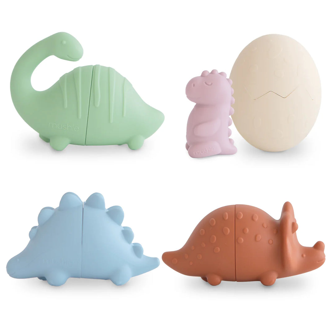 Mushie – Dino Mold Free Bath Play Set - 4 Pack