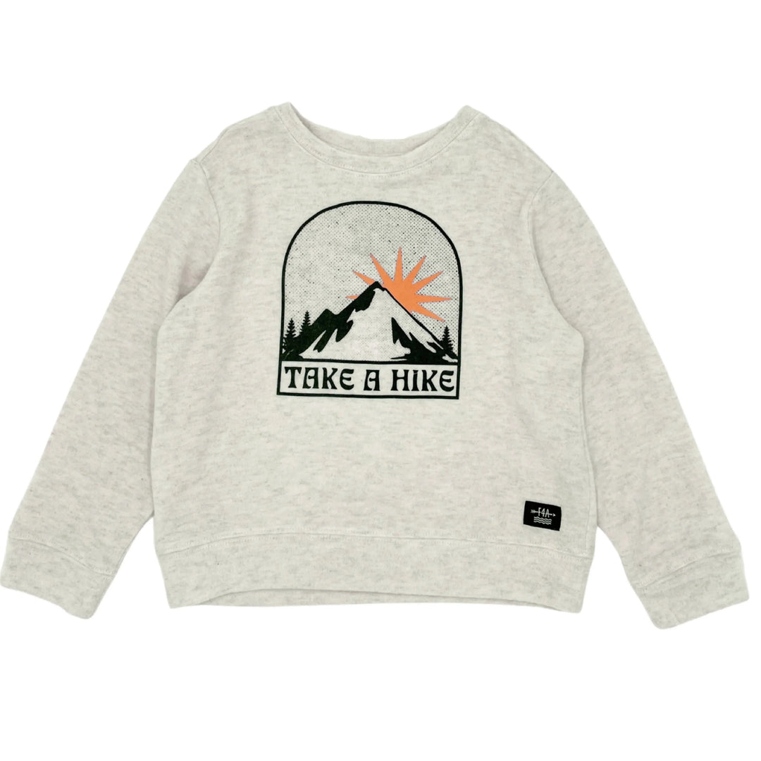 Feather 4 Arrow - Take A Hike Hacci Pullover in Heather Grey