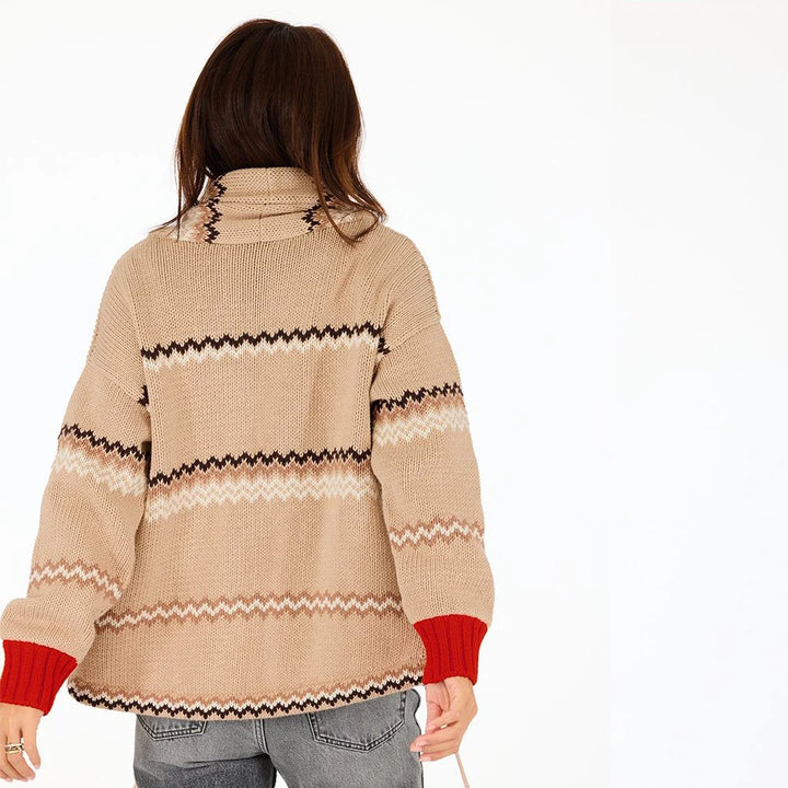 Kerri Rosenthal – Shawl Coller Ker-Isle Cardigan in Multi