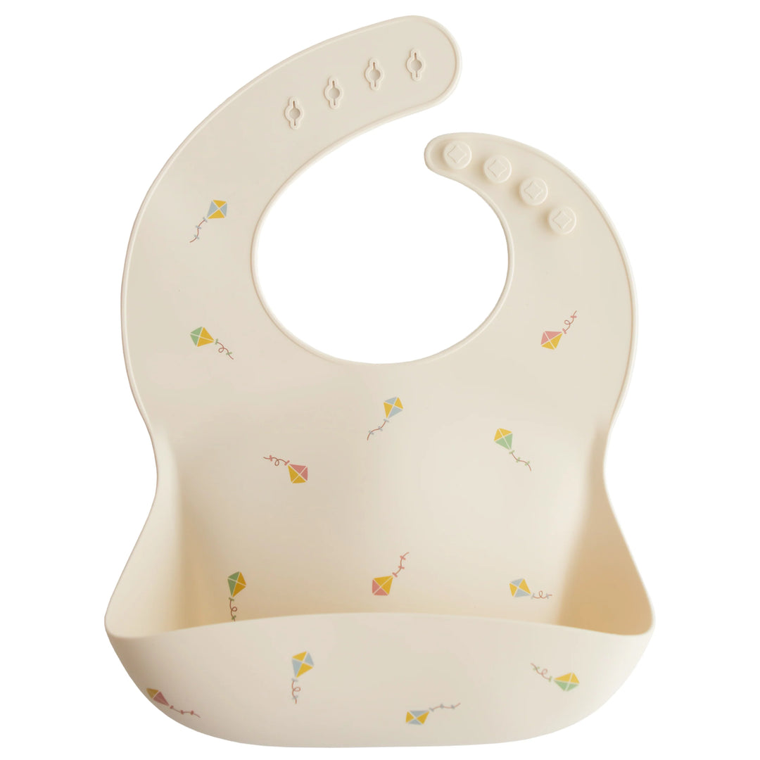 Mushie - Silicone Baby Bib in Kites