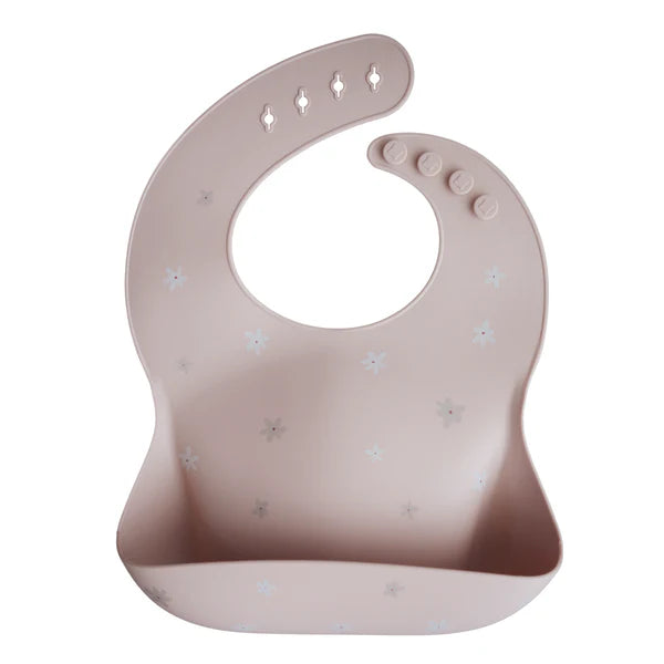 Mushie - Silicone Baby Bib in Daisy