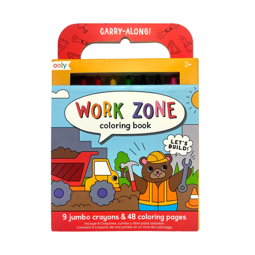 Ooly – Work Zone Carry Along Crayon & Coloring Book