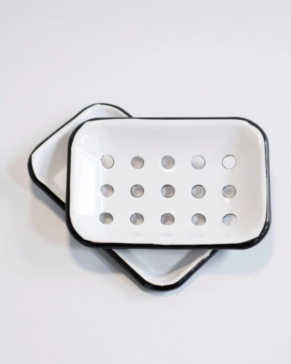 Enamel Soap Dish in White