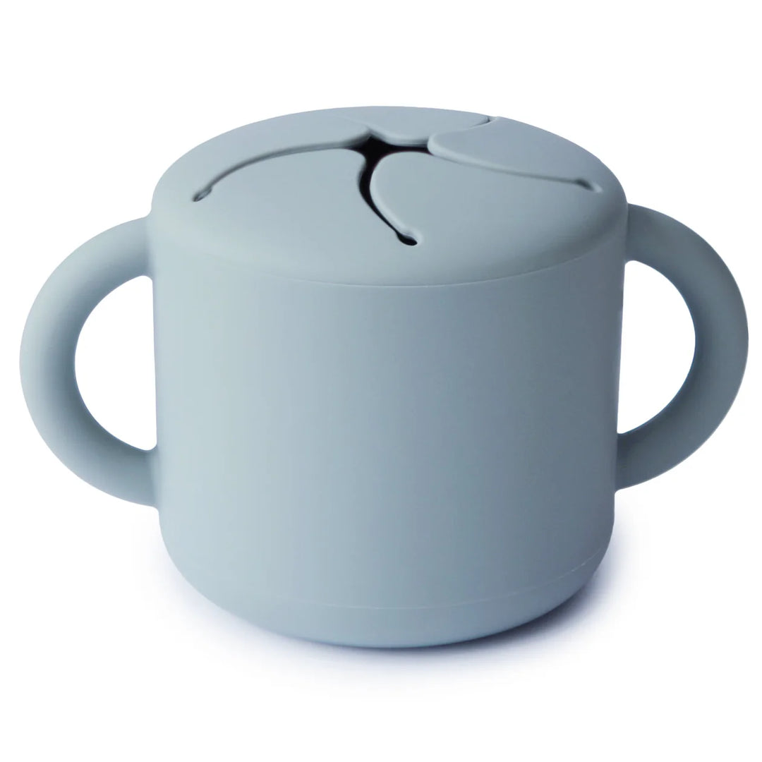 Mushie - Silicone Snack Cup in Powder Blue