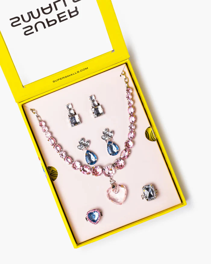 Super Smalls – Pink & Blue Gem Necklace Set