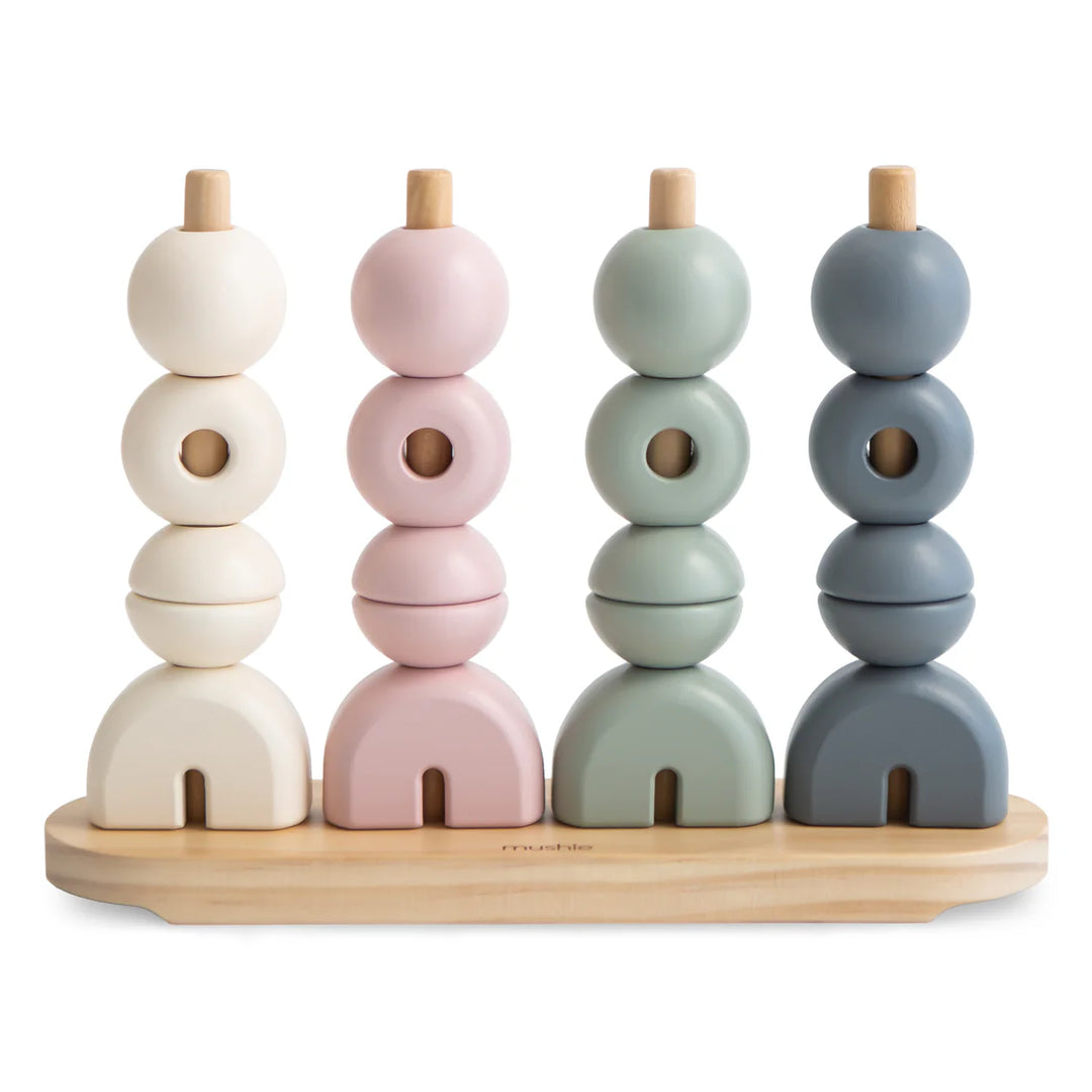 Mushie - Wooden Multi Shape Stacker