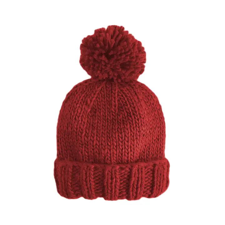 The Blueberry Hill – Classic Pom Hat in Red