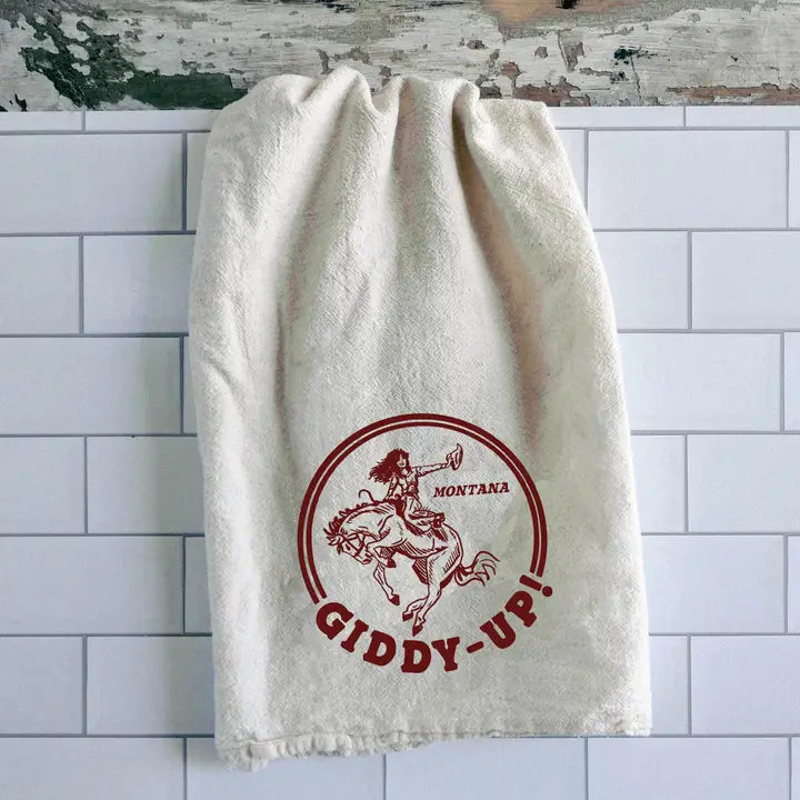 Intrigue Ink - Giddy Up Gal Montana Dish Towel