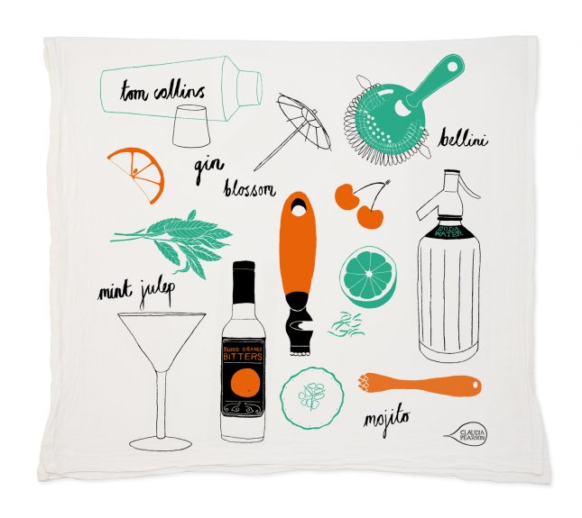 Claudia Pearson – Cocktail Tea Towel