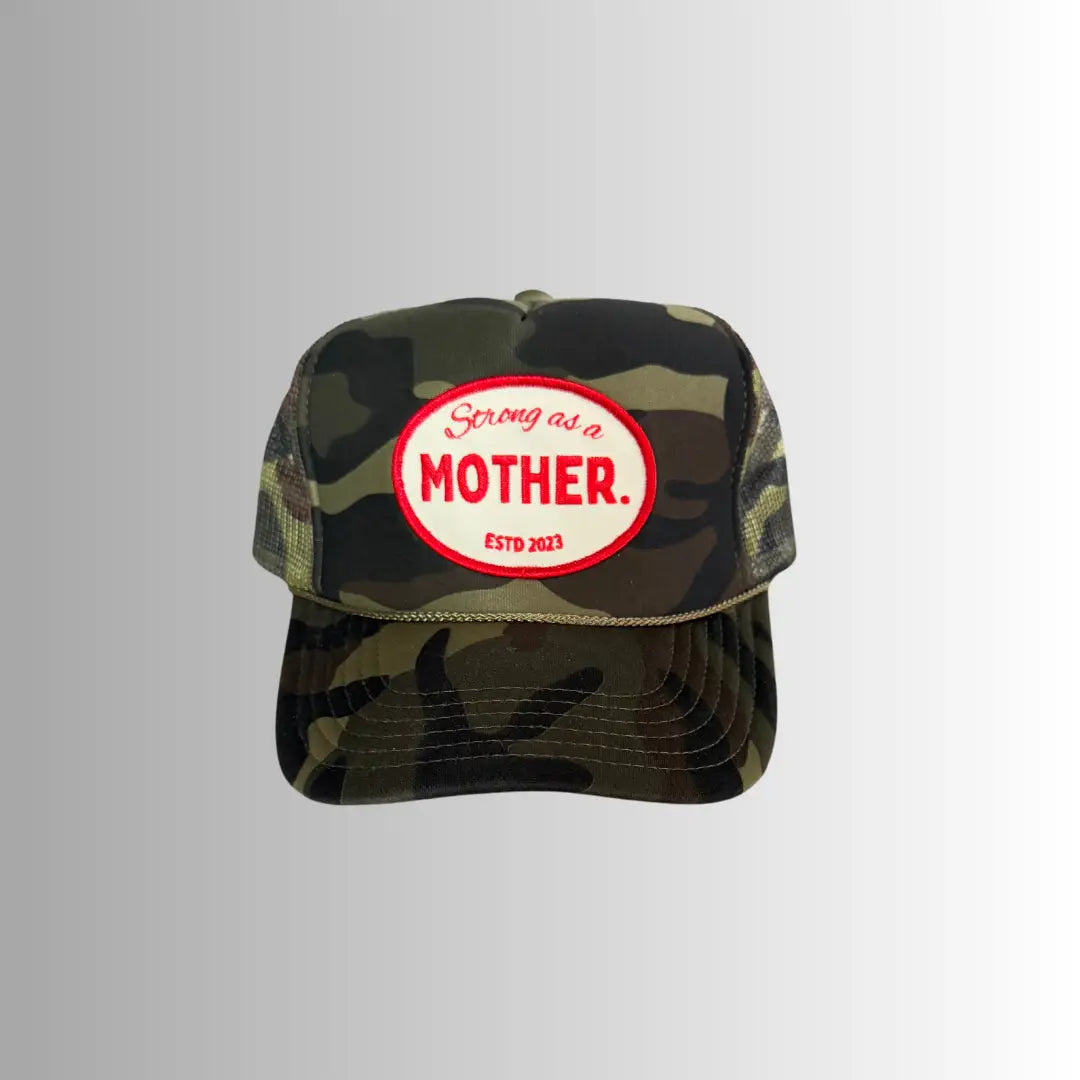 Vintage Inspired Mother Patch Hat in Camo