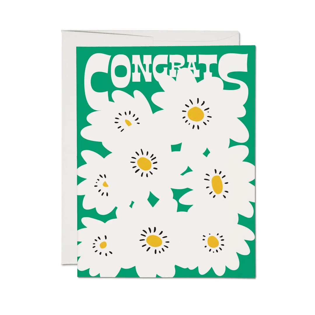 Red Cap Cards - Congrats Poppies