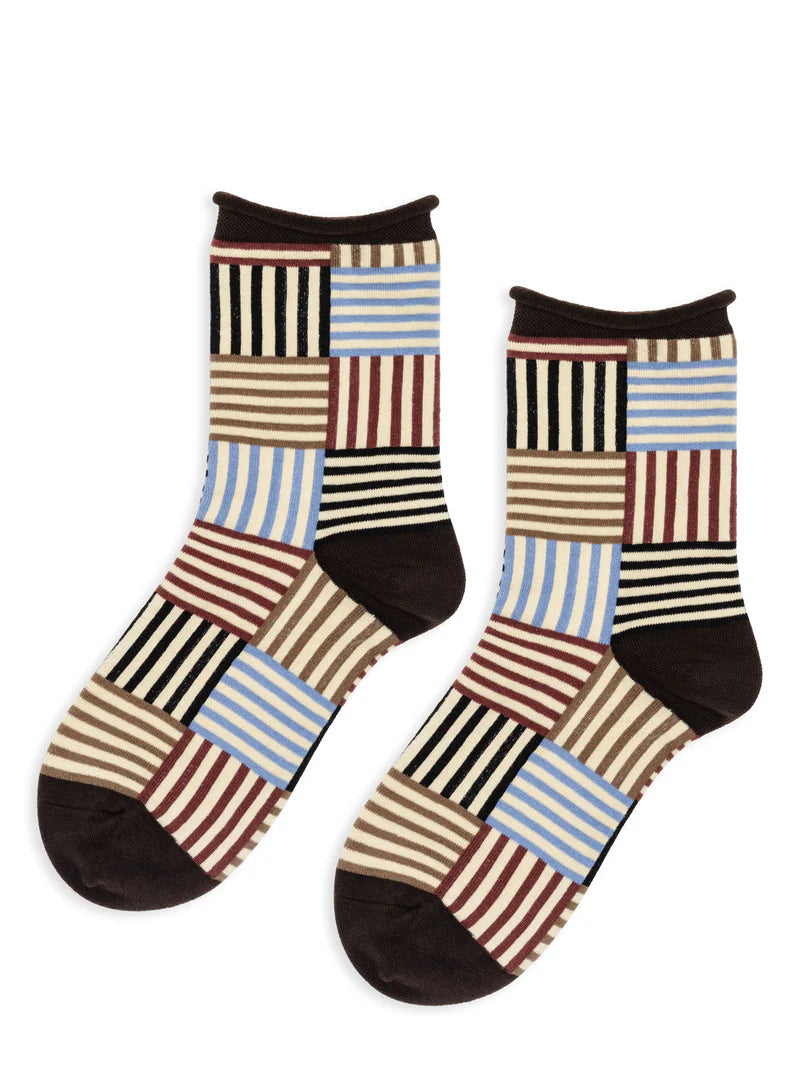 Hansel from Basel – Striped Tile Crew in Brown