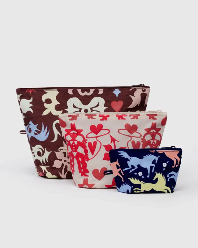 BAGGU - Go Pouch Set in Western Cut Outs