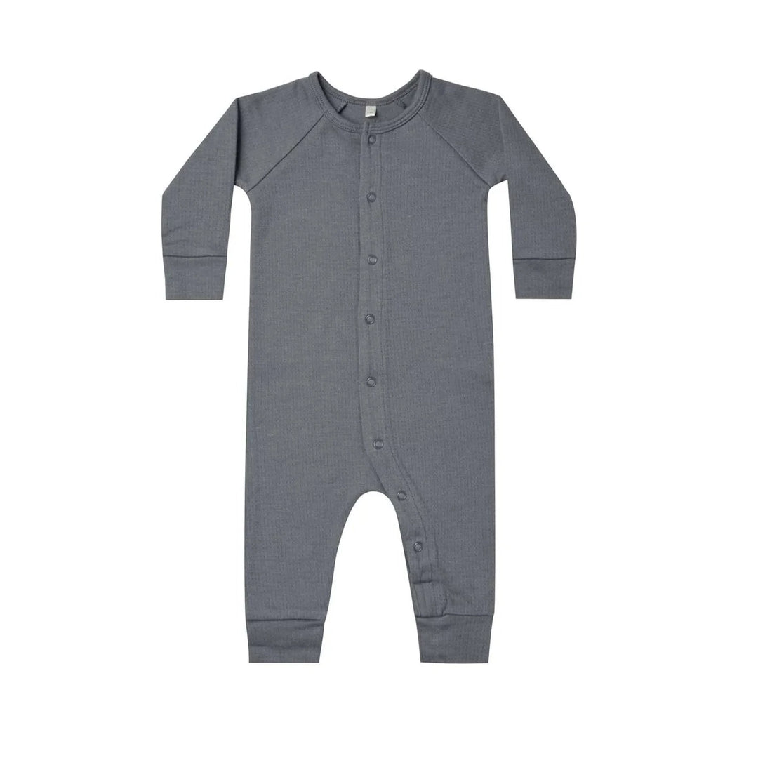 Quincy Mae – Pointelle Long John in Navy