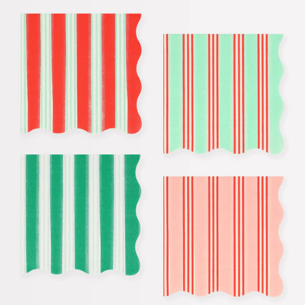 Meri Meri - Festive Stripe Small Napkins