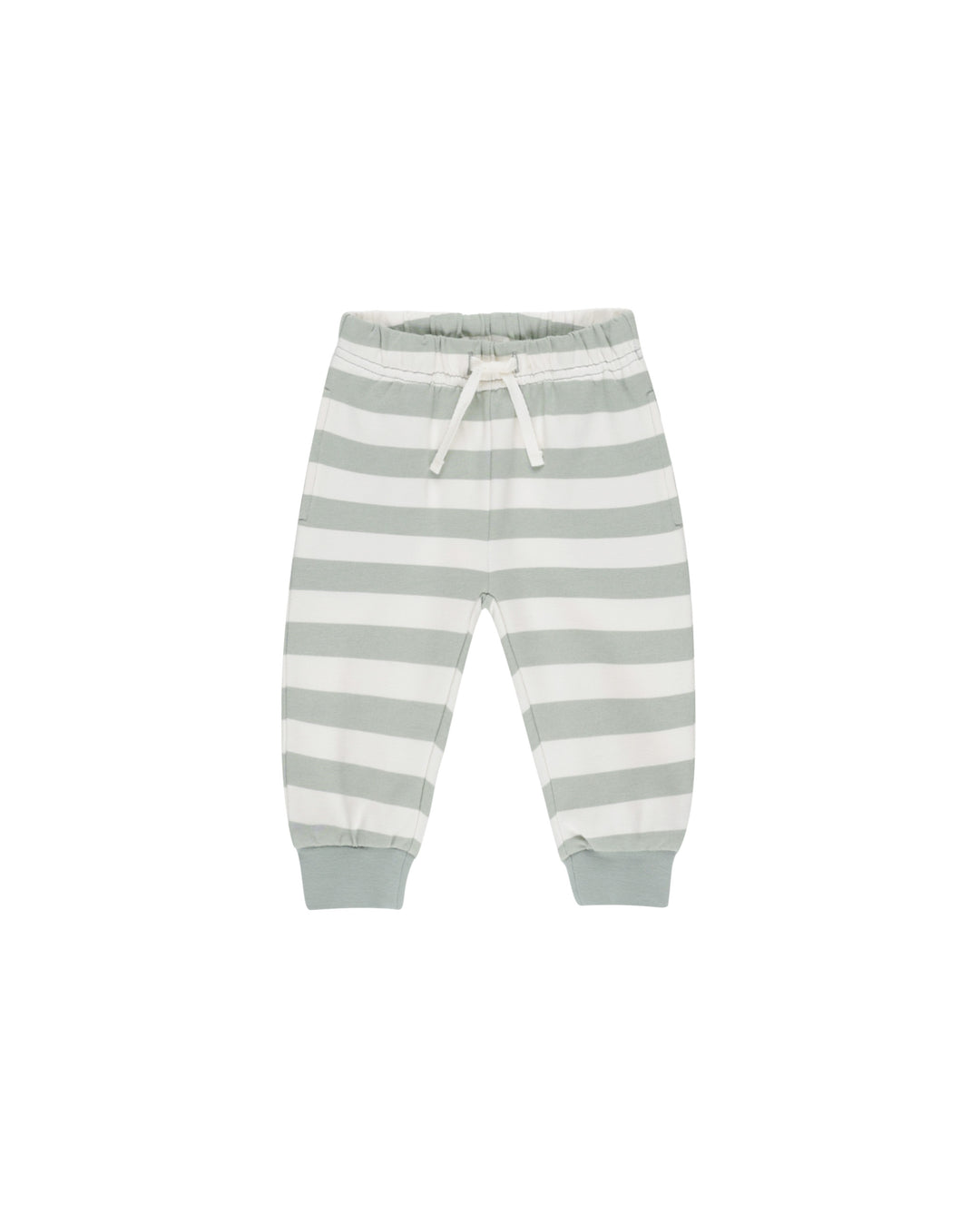Quincy Mae - Relaxed Sweatpant in Sage Stripe