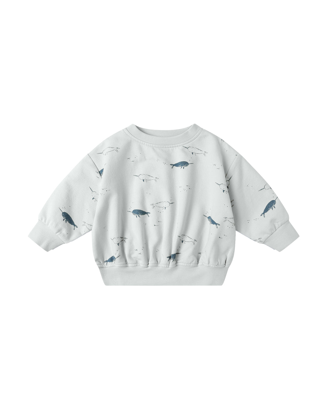 Quincy Mae – Relaxed Fleece Sweatshirt in Narwhals