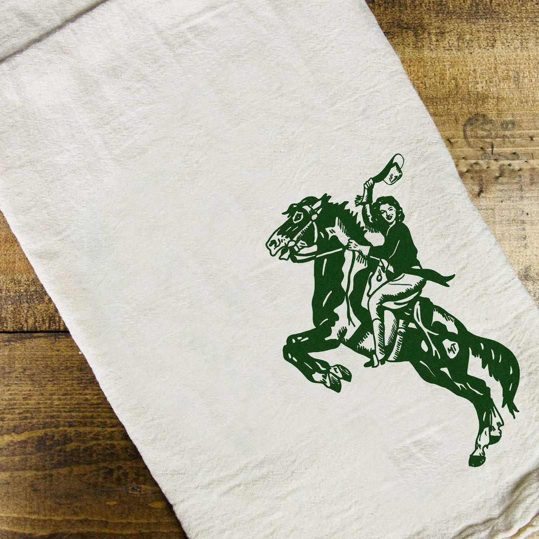 Intrigue Ink - Bucking Gal Dish Towel