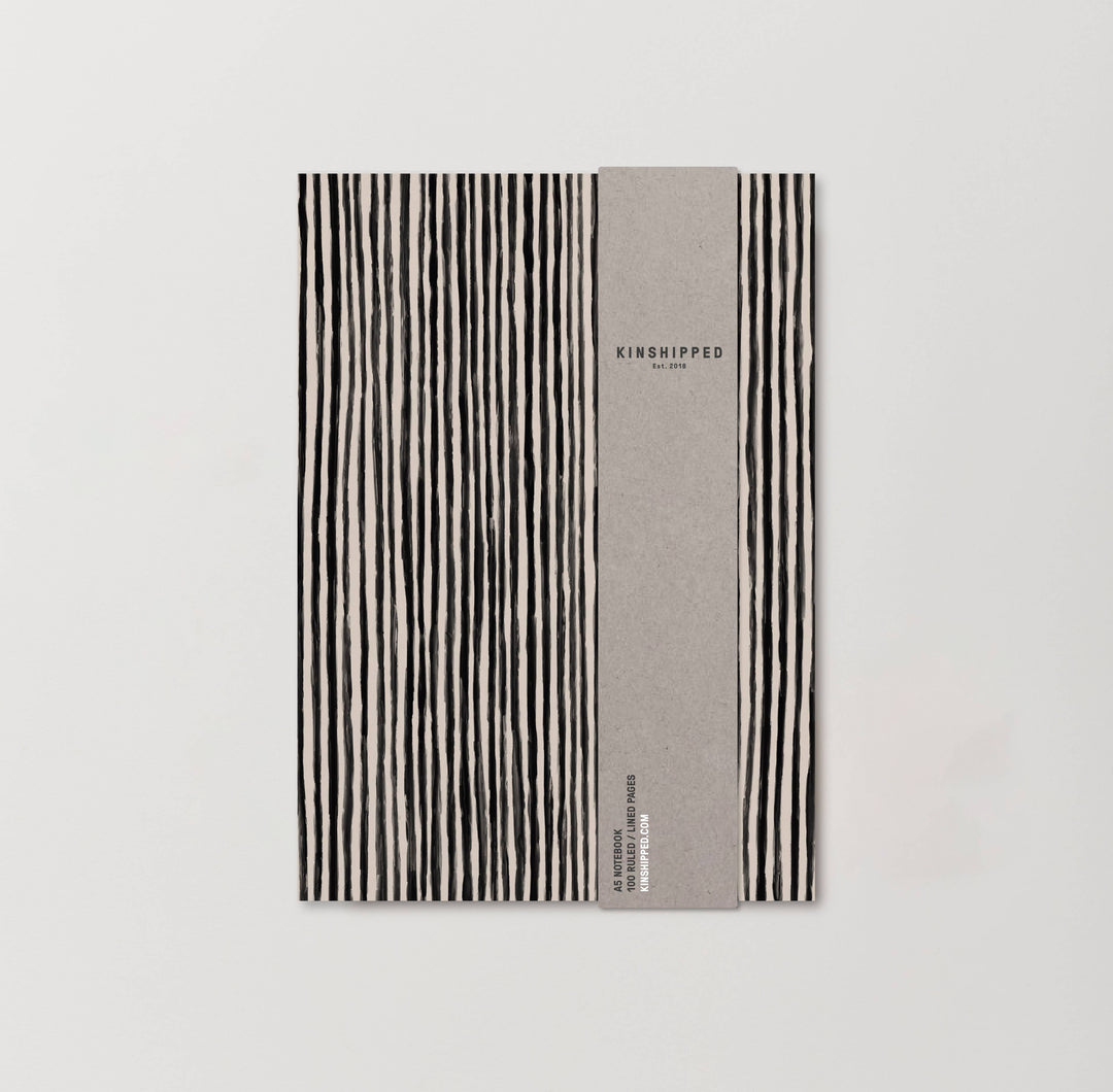 Kinshipped - A5 Abstract Notebook in Painted Lines