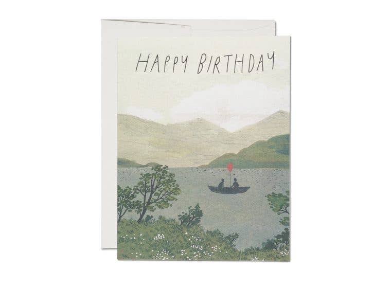 Red Cap Cards - Birthday Canoe