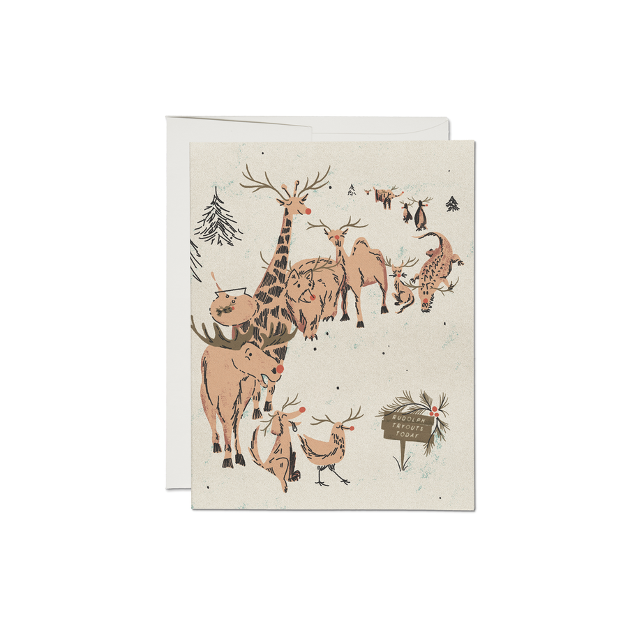Red Cap Cards - Rudolph Auditions