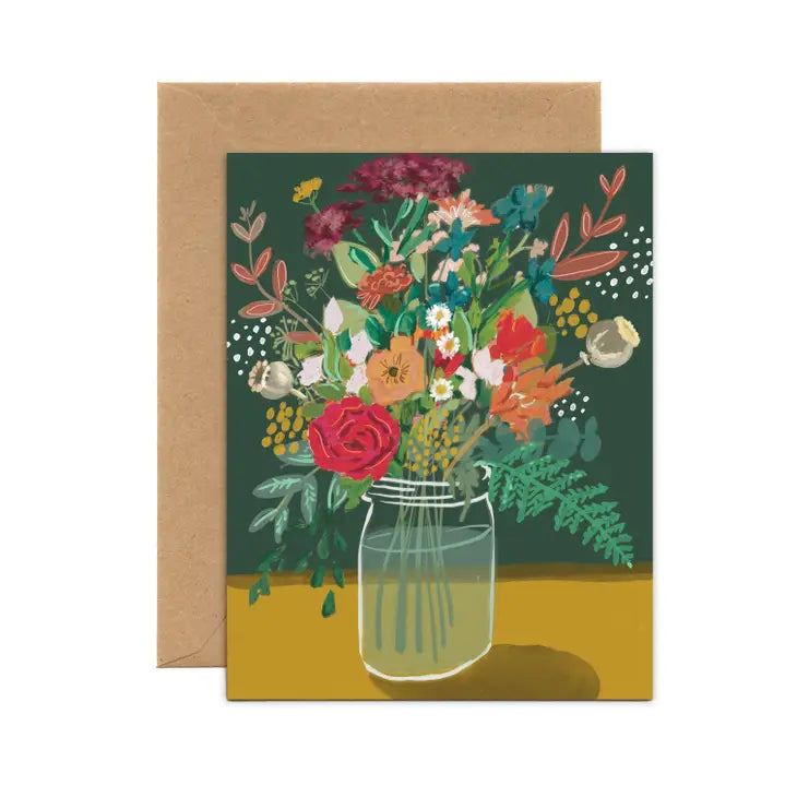 Tiny and Snail – Farmhouse Bouquet Card
