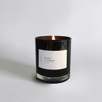Lightwell Co. Moss & Amber Black Tumbler Candle