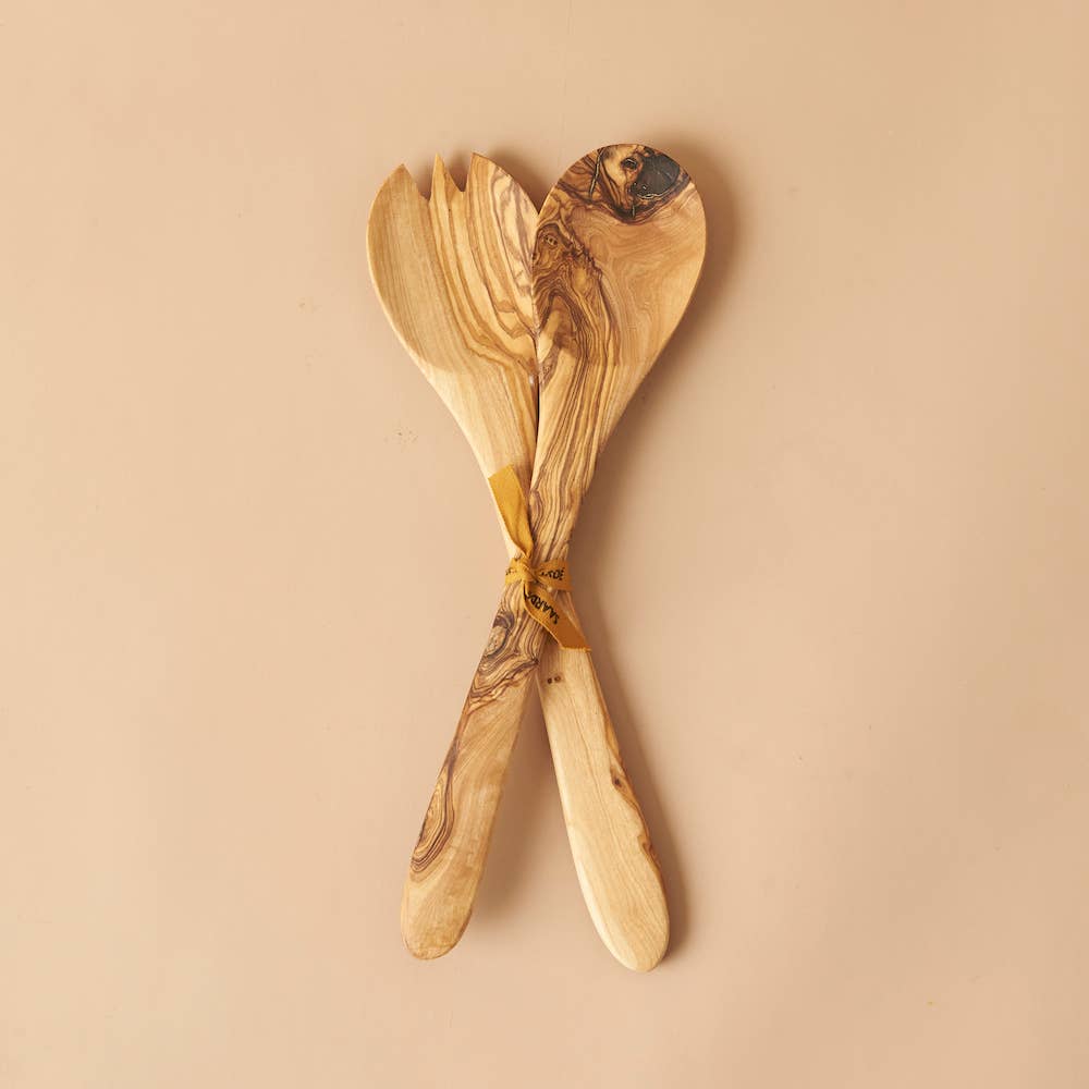 Saardé - Olive Wood Salad Server Set