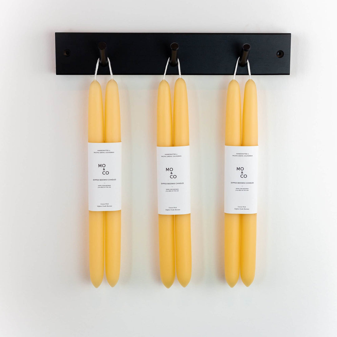 Mo&Co Home - Dipped Beeswax Candles in Natural Gold