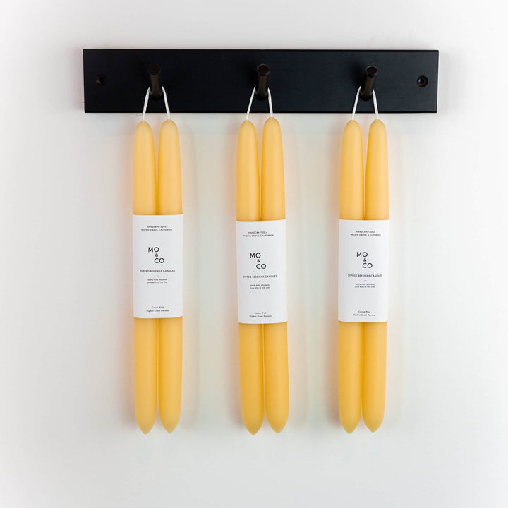 Mo&Co Home - Dipped Beeswax Candles in Natural Gold