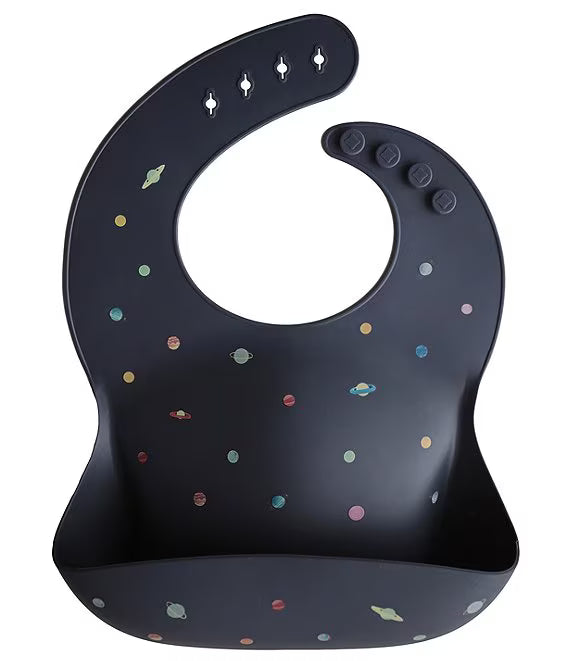 Mushie - Silicone Baby Bib in Planets
